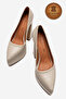 Genuine Leather Beige Leather Double Platform Special Design High Heeled Women's Shoes Rigelde - 5