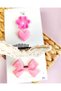 Vintage Pink 4-Piece Hairless Baby Hairpin Set - 2