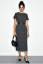 Women's Anthracite Belted Crew Neck Pencil Dress 0573 60286014