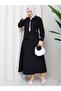 Alina Zippered Suit with Stone Buttons and Skirt - 3