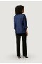 Women's 3/4 Sleeve Blazer Jacket Iria Life Stylish Casual Office Jacket Regular Fit Navy Blue Blazer - 3