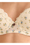 Demi Bra with Floral Print Mesh - 2