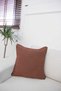 2-Piece Linen Look Cushion Cover with Zipper Modern Decorative Pillowcase Plum - 3