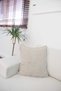 2-Piece Linen Look Cushion Cover with Zipper Modern Decorative Pillowcase Light Cream - 3