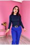 Beltless Women's Double Fabric Trousers - 3