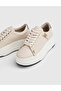 Muse Genuine Leather Women's Cream Sneakers - 2