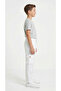 Teen Boys White Straight Fit Cargo Trousers - 3