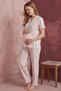 Shirt Collar, Front Buttoned, Short Sleeve, Printed Maternity and Postpartum Pajama Set