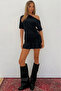 New Season Asymmetrical Cut Draped Stretch Dress