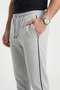 Men's Gray Baggy Sweatpants with Elastic Waistband - 3