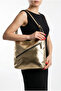 Women's Patterned Leather Zipper Detailed Casual Hobo Shoulder Bag - 6