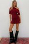 New Season Asymmetrical Cut Draped Stretch Dress - 3
