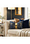 Throw Pillow Cover Luxury Decorative Foil Striped Pattern & Gold Buckle Bow Tie 30 X 50 cm Pillowcase - 3