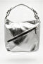 Women's Patterned Leather Zipper Detailed Casual Hobo Shoulder Bag