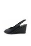 Genuine Leather Black Color Wedge Heels Women's Heeled Shoes Heeled Sandals between Size 36-40 - 3