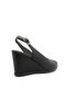 Genuine Leather Black Color Wedge Heels Women's Heeled Shoes Heeled Sandals between Size 36-40 - 5
