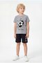 Summer Football Print Detailed Capri Boys' Top and Bottom Set - 6