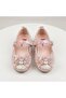 (Mini Can) Velcro Children's Ballerina Shoes Pudra - 2