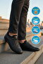 Black Genuine Leather Gel Sole Anatomical Men's Casual Shoes 419 m - 3