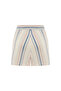Women's Ecru Striped Mini Shorts - 2