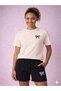 Women'S/Girls' T-Shirt and Shorts Set with Ribbon Print