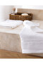 Marnot Border 2-Piece 100% Cotton Flocked Hand Towel - White - 30X45 cm - 3