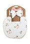 -Ava Baby Bib and Ribbon Bow Set - Floral Print - White - 0Y to 4Y
