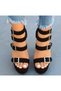 Vesper Women's Black Suede Buckle Heeled Shoes - 2
