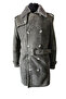 Suede Genuine Sheep Fur Men's Trench Coat - Burb - Gray