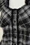 Women's Plaid Patterned Lace Ruffle Buttoned Crop Blouse - 2