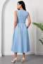 Square Neck Sleeveless Crepe Dress 2026-4558 - 7