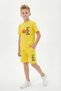 Colorful Capri Round Neck T-Shirt with Print Detail for Boys Bottom and Top Set