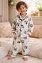 Pajama Set Top Buttoned Long Sleeve / Bottom Elastic Waist Girl/Boy/Unisex - 2