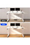 FLEXISPOT EN2 cm Electric Sit Stand Desk with Cable Management - White Frame and Gray Top - 6