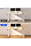 FLEXISPOT EN2 cm Electric Sit Stand Desk with Cable Management - Black Frame and Maple Top - 6