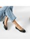 Mono Women's Ballet Flats with Pearl Buckle – Stylish for Daily Use, Comfortable Soft Sole - 2
