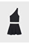 Girl's One-Shoulder Blouse Skirt Set 6918 - 2