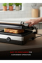 Commercial Grill Toaster 2000W | Clamshell Press, Non-Stick Grill Plates | Temperature Control - 5