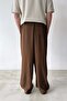 Relaxed Fit Elastic Waist Baggy Trousers - 3
