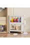 2 Tier Convenient Assembly-Free Storage Cabinet for Household Snacks, Toys, Clothes, and Book - 2