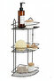 3-Tier Black Adhesive Bathroom Corner Organizer, Shampoo Holder, Metal Corner Shower Shelf - 4