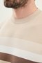Striped Slim Fit Crew Neck Men's Knitwear T-Shirt Beige - 11589.26Y - 2