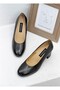 Mdza13424363 Round Toe Genuine Leather Daily Comfortable 7cm Thick Heel Shoes for Women - 4