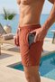 Summer Men's Swim Shorts Quick-Drying Short Length Elastic Lace-Up Beach Pool Shorts Pack of Zippered Pocket - 4