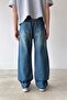 Striped Vintage Model Baggy Jeans - 3