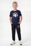 Short Sleeve T-Shirt and Long Sweatpants with Print Detail for Boys - Top and Bottom Set - 2