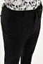 Straight Super Slim Fit Elastic Waist Drawstring Men's Trousers Black - 38354.26Y - 2