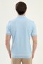 Stripe Detailed Slim Fit Polo Collar Zippered Men's Knitwear T-Shirt Blue - 11592.26Y - 4