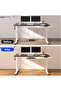 FLEXISPOT EN2 cm Electric Sit Stand Desk - White Frame and Rustic Brown Top - 6
