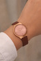 Slim Thin Case and Silicone Cord Women's Wristwatch Dx.1417.2Rpk